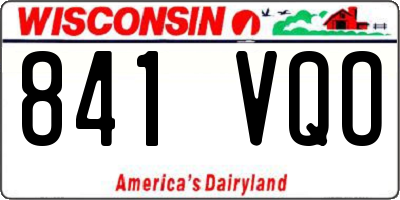 WI license plate 841VQO