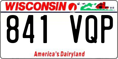 WI license plate 841VQP