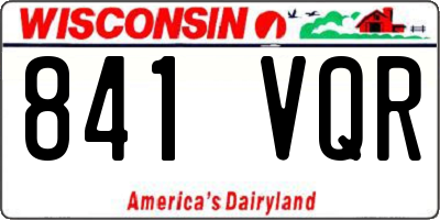 WI license plate 841VQR
