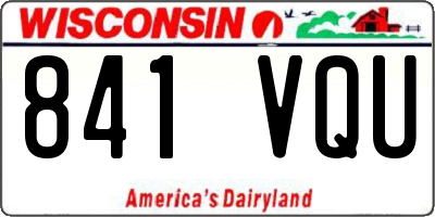 WI license plate 841VQU