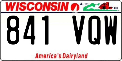 WI license plate 841VQW