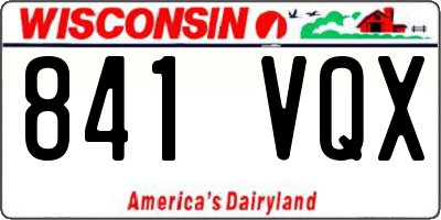 WI license plate 841VQX