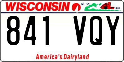 WI license plate 841VQY