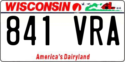 WI license plate 841VRA