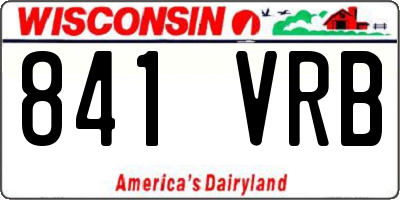 WI license plate 841VRB