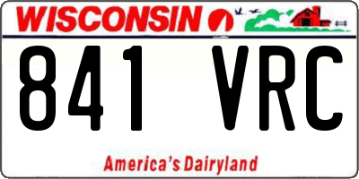 WI license plate 841VRC