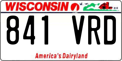 WI license plate 841VRD
