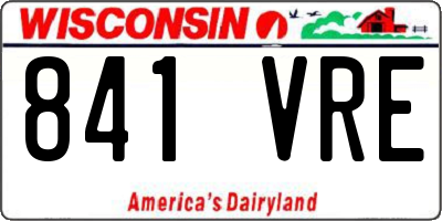 WI license plate 841VRE