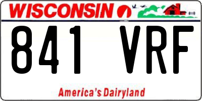 WI license plate 841VRF