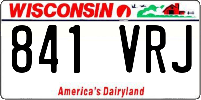 WI license plate 841VRJ