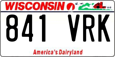WI license plate 841VRK