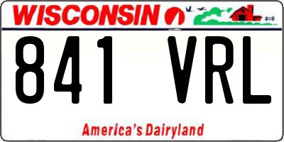 WI license plate 841VRL