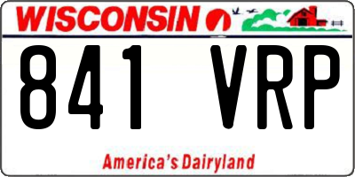 WI license plate 841VRP