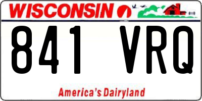 WI license plate 841VRQ