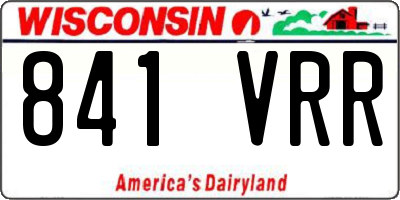 WI license plate 841VRR