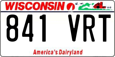 WI license plate 841VRT