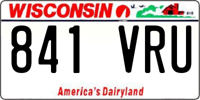 WI license plate 841VRU