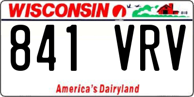 WI license plate 841VRV