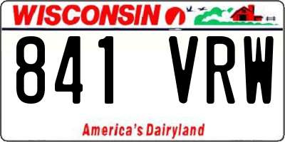 WI license plate 841VRW