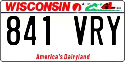 WI license plate 841VRY
