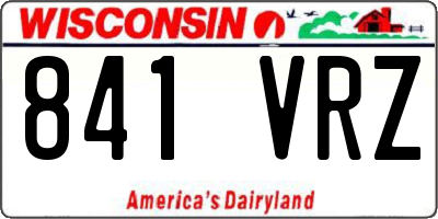WI license plate 841VRZ