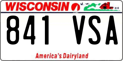 WI license plate 841VSA
