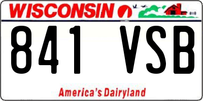 WI license plate 841VSB