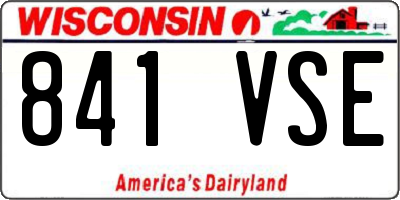WI license plate 841VSE