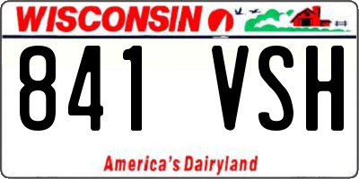 WI license plate 841VSH
