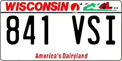 WI license plate 841VSI