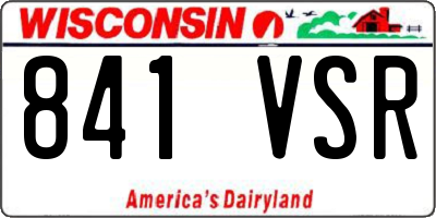 WI license plate 841VSR