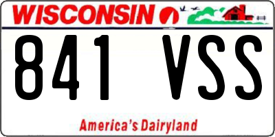 WI license plate 841VSS