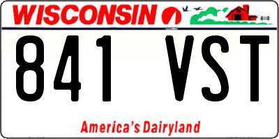 WI license plate 841VST