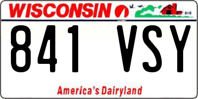 WI license plate 841VSY