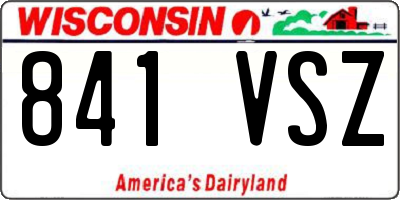 WI license plate 841VSZ