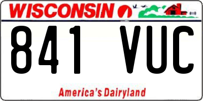 WI license plate 841VUC