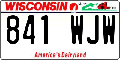 WI license plate 841WJW