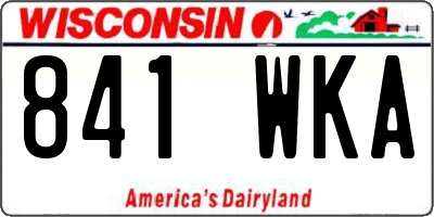 WI license plate 841WKA