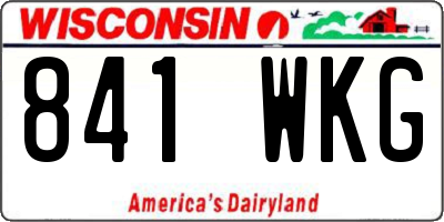WI license plate 841WKG
