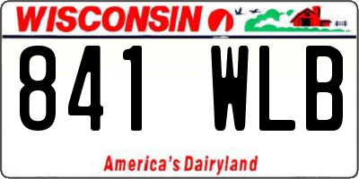 WI license plate 841WLB