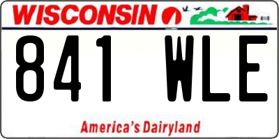 WI license plate 841WLE