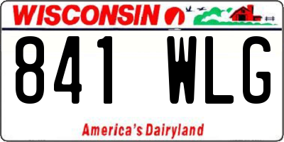 WI license plate 841WLG