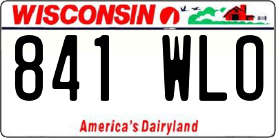 WI license plate 841WLO