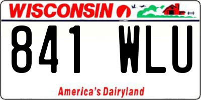 WI license plate 841WLU