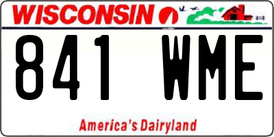 WI license plate 841WME