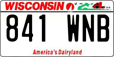WI license plate 841WNB