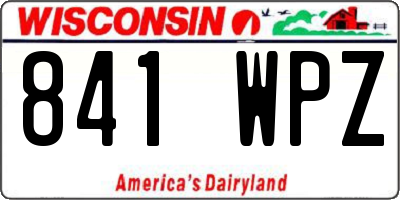 WI license plate 841WPZ