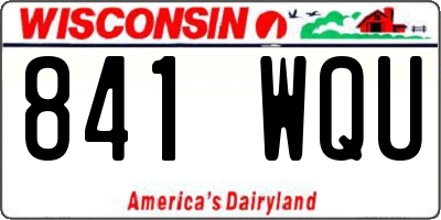 WI license plate 841WQU