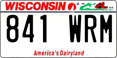 WI license plate 841WRM