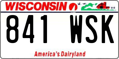 WI license plate 841WSK